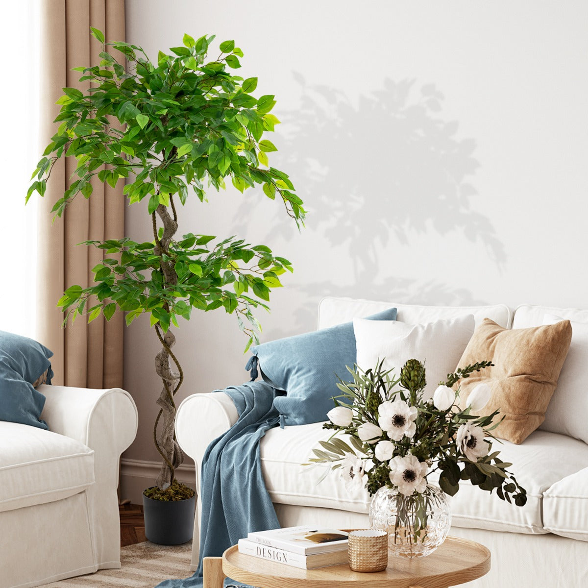 Árvore de Ficus Artificial – 150 cm – Verde – PEVA