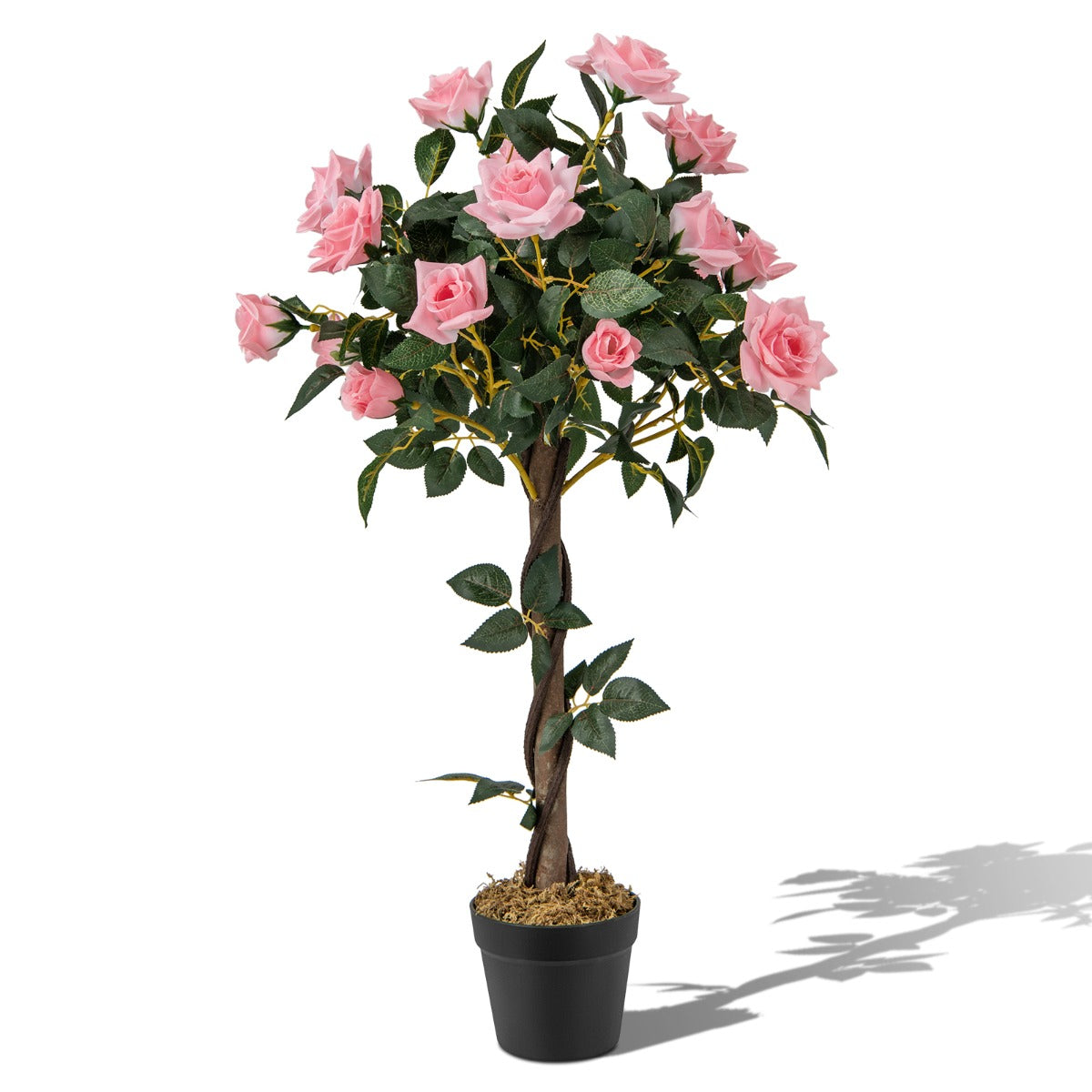 Árvore de Flores Artificial – 93 cm – Rosa – Madeira