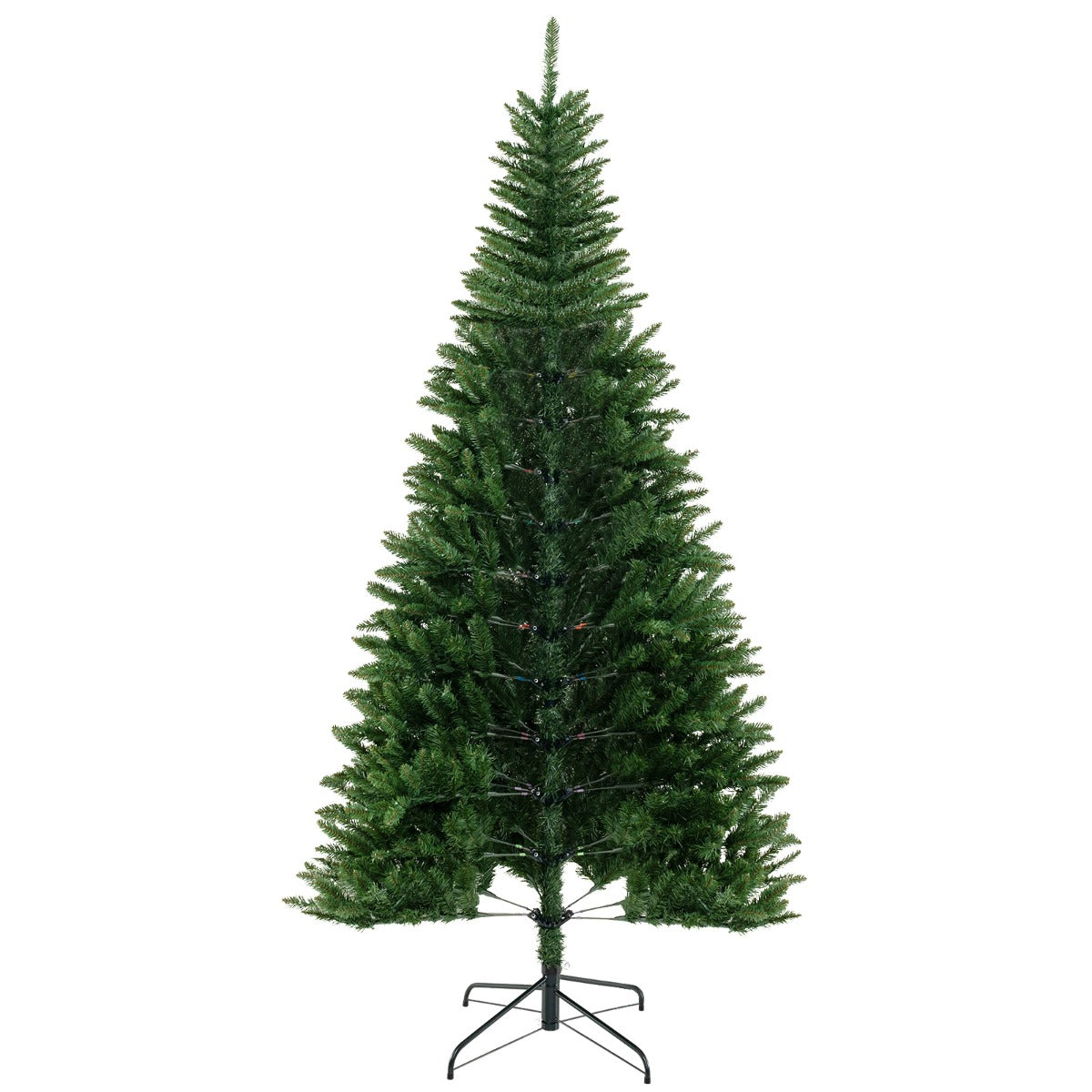 Árvore de Natal Artificial Pré-iluminada – 240 cm – PVC – Metal