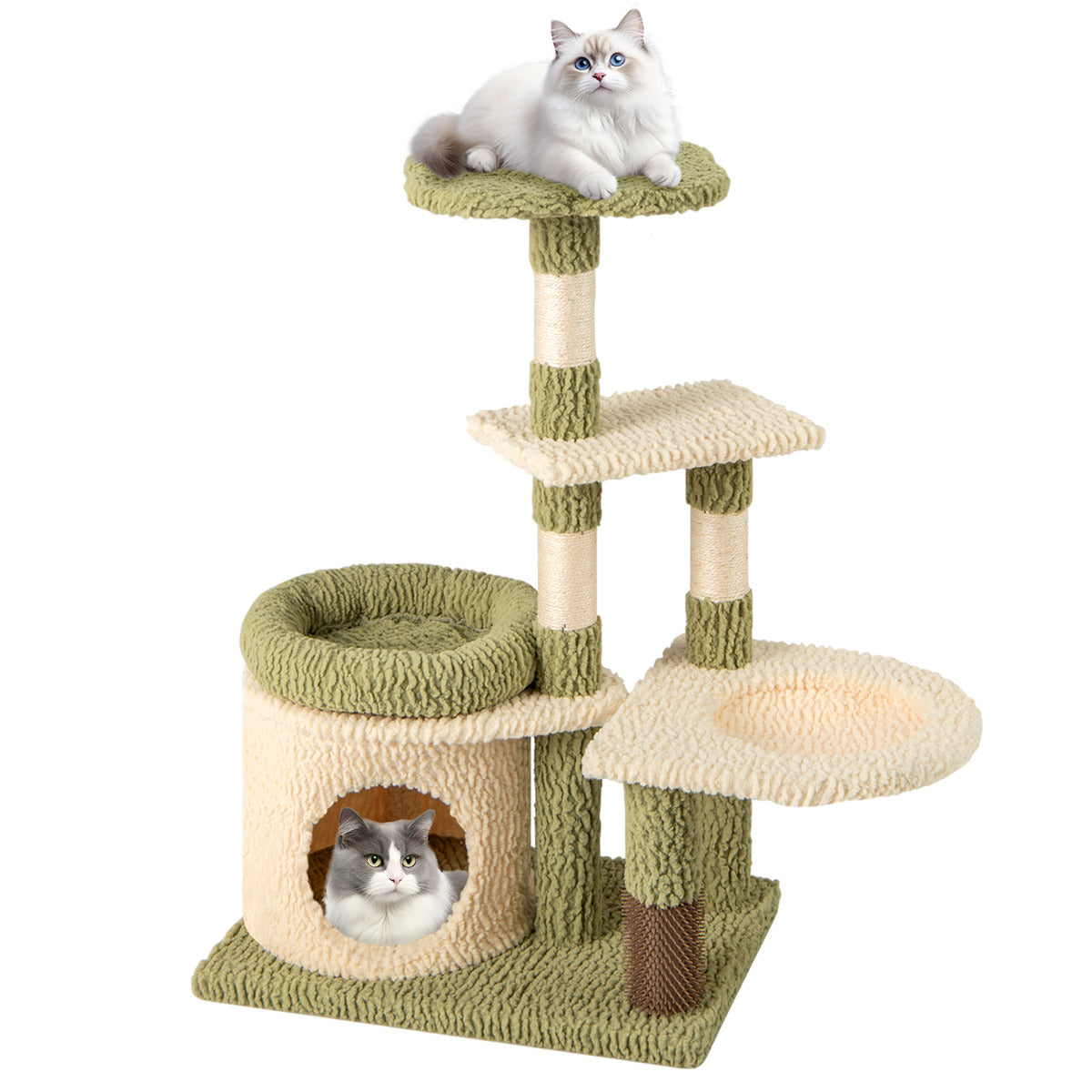 Arranhador para Gatos multinível – 97 cm – Verde – Sisal