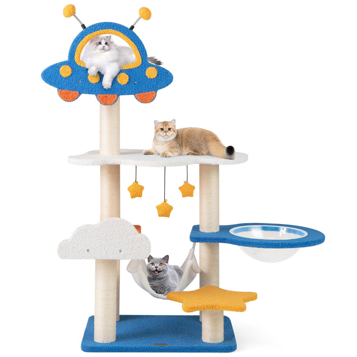 Arranhador para Gatos – 124 cm – Azul – Sisal