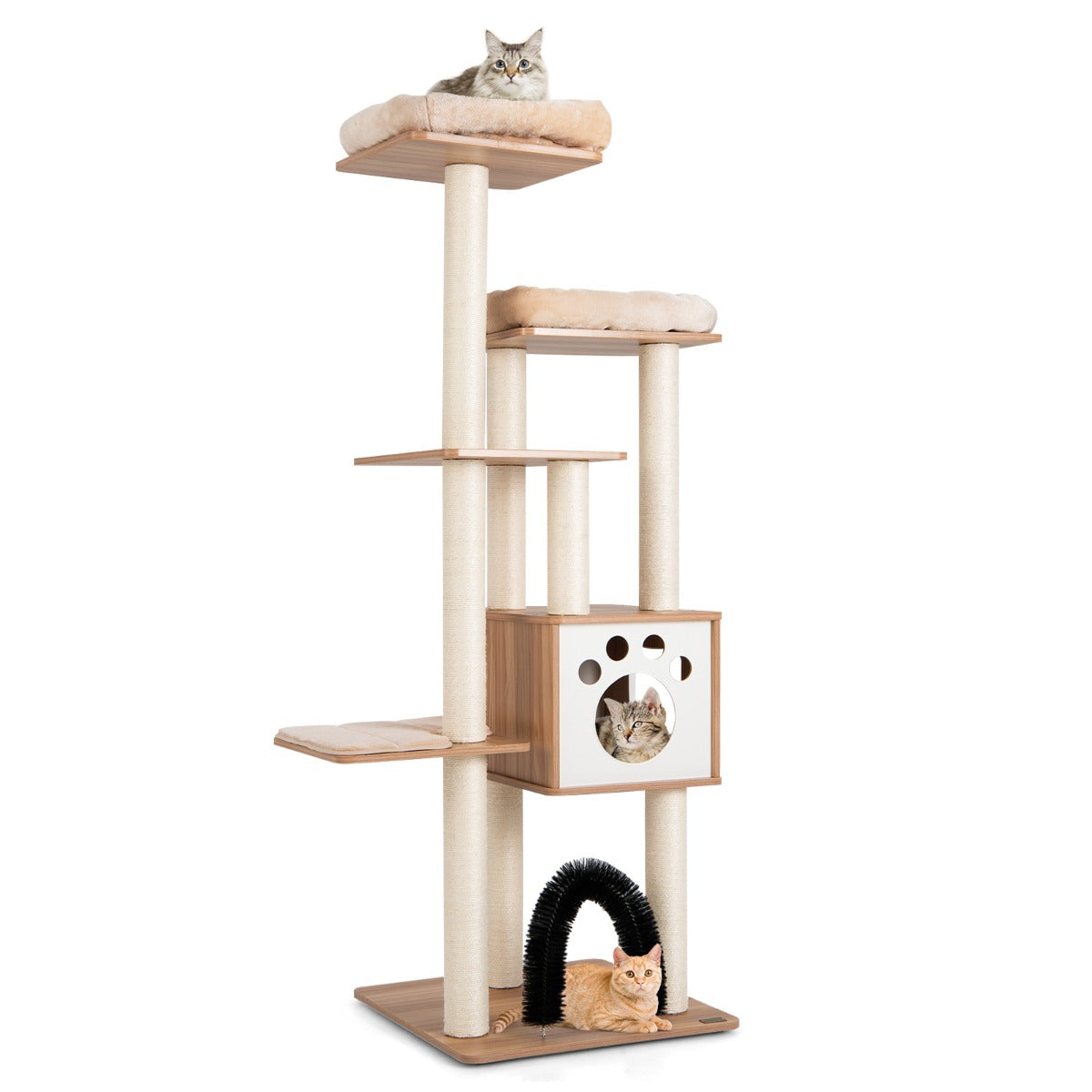 Arranhador para Gatos de Interior Moderna – 176 cm – Bege