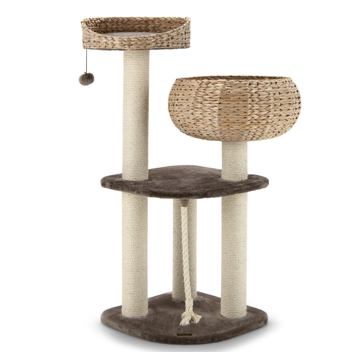 Arranhador para Gatos – 104 cm – Castanho – Aglomerado e Sisal