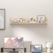 Estante Flutuante de Madeira – 120x15x20 cm – Carvalho e Branco – Aglomerado