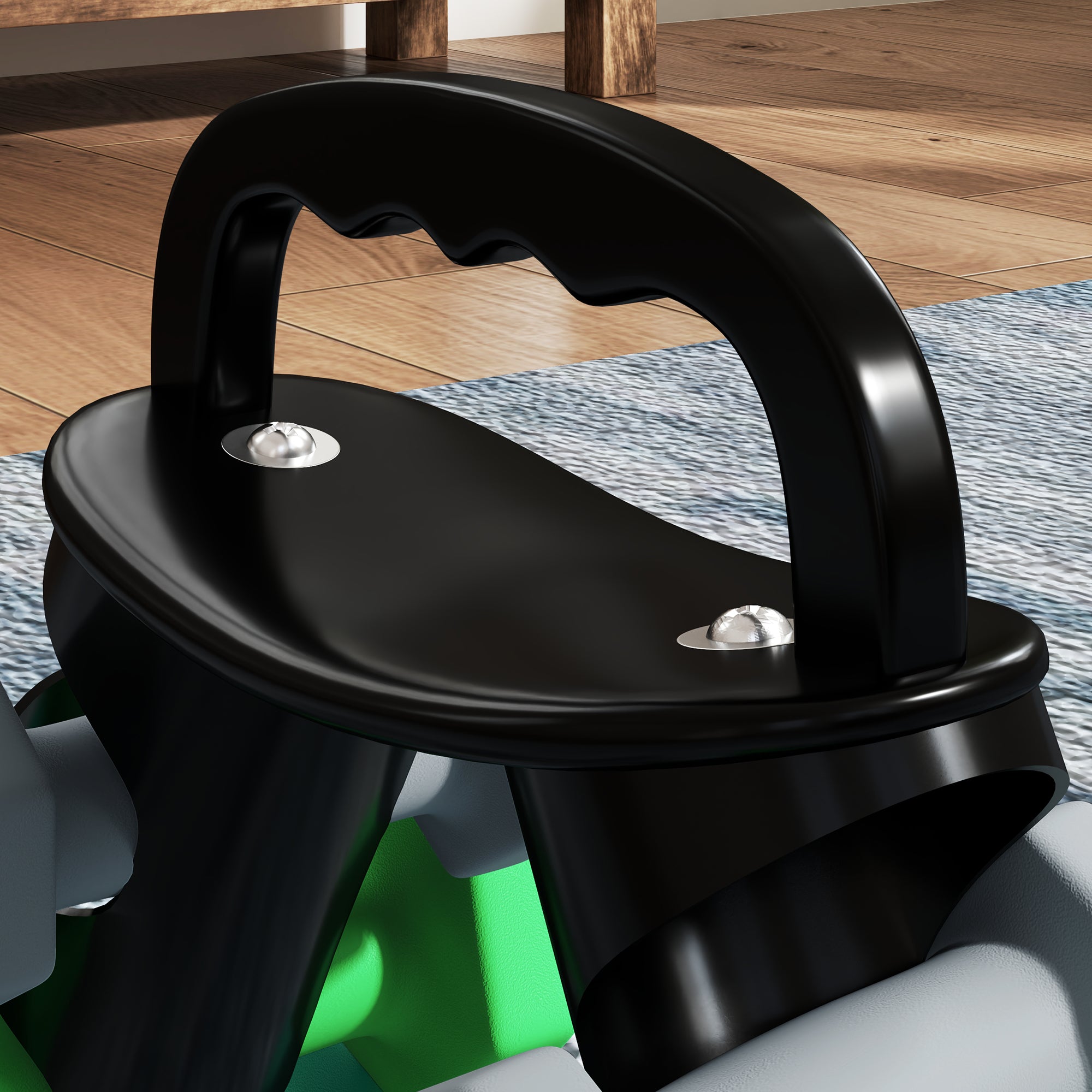 Conjunto de Halteres Hexagonais Multicor - 3kg, 4kg, 5kg - 42x10x30 cm