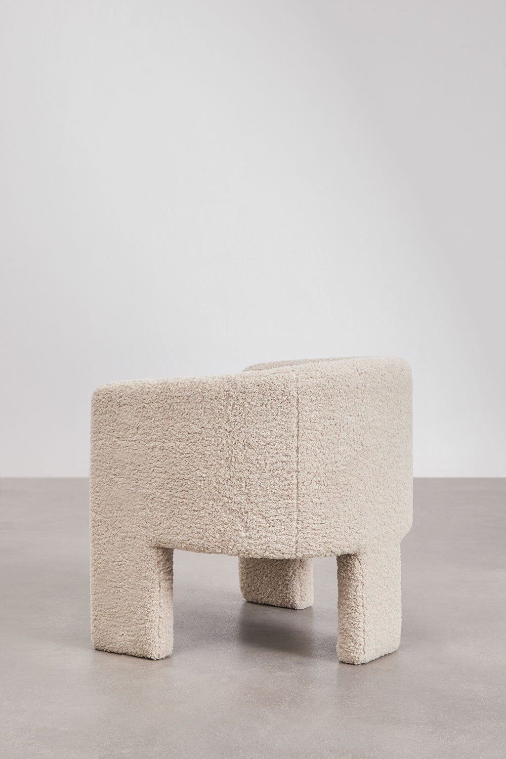 Cadeira de Jantar – Irati - Chenille Creme Bege - Madeira Compensada de Álamo