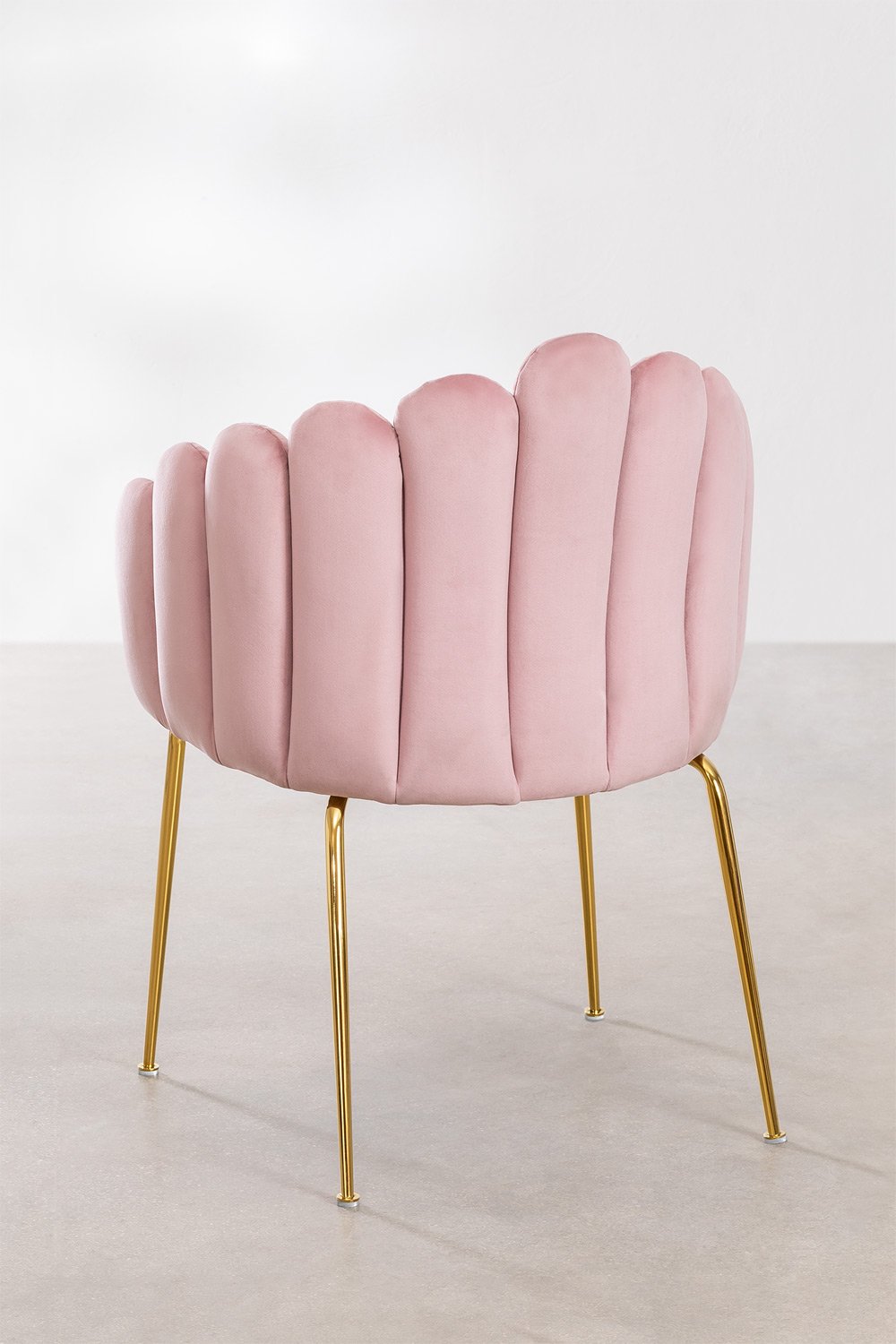 Cadeira de Jantar em Veludo – Évora - Cor Rosa