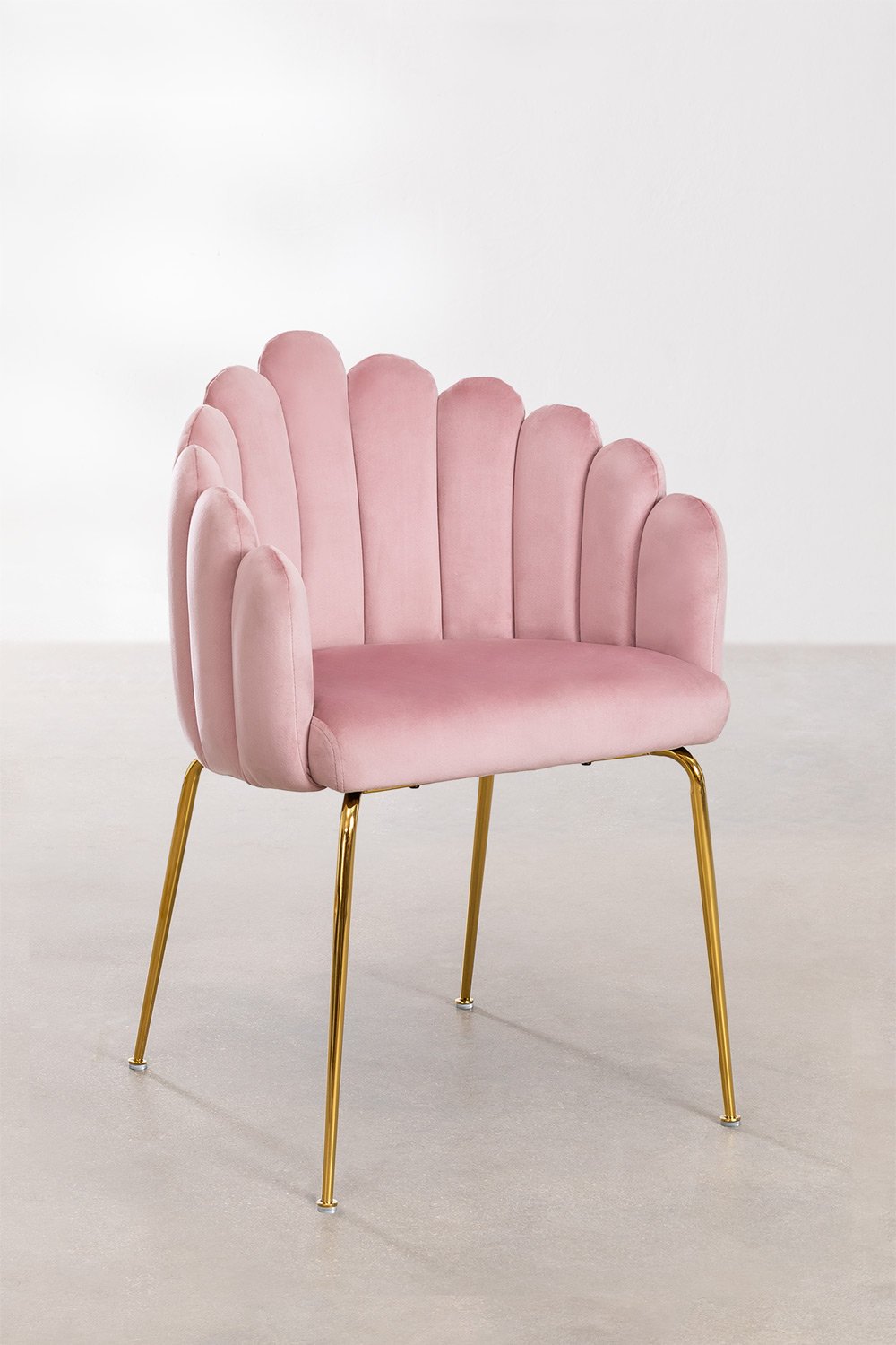 Cadeira de Jantar em Veludo – Évora - Cor Rosa
