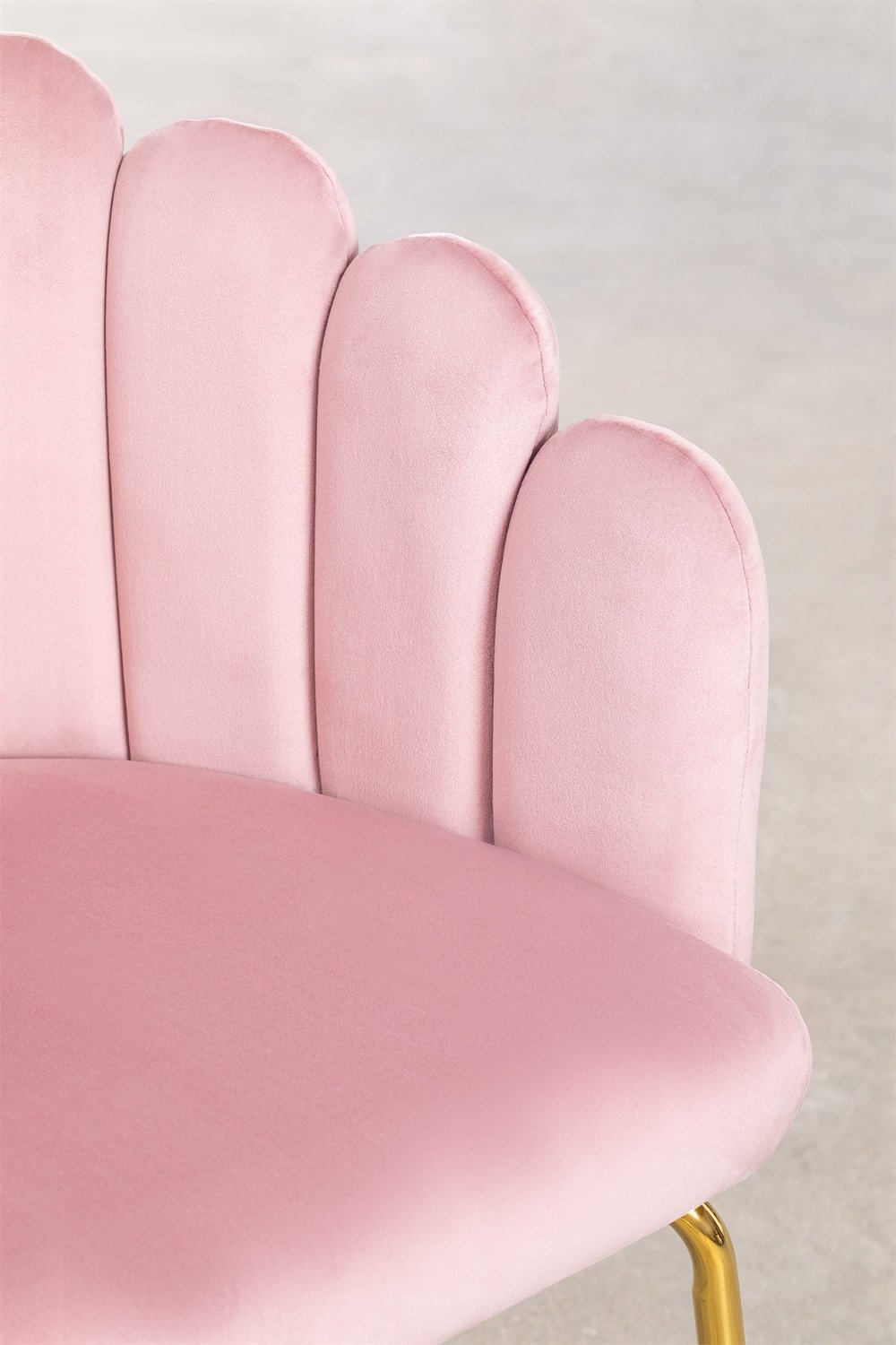 Cadeira de Jantar em Veludo – Évora - Cor Rosa