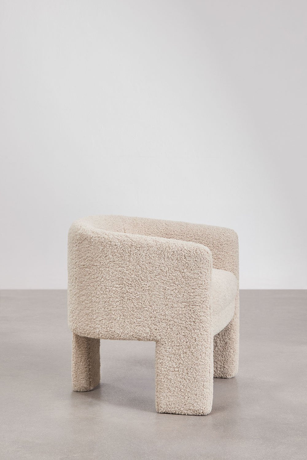 Cadeira de Jantar – Irati - Chenille Creme Bege - Madeira Compensada de Álamo