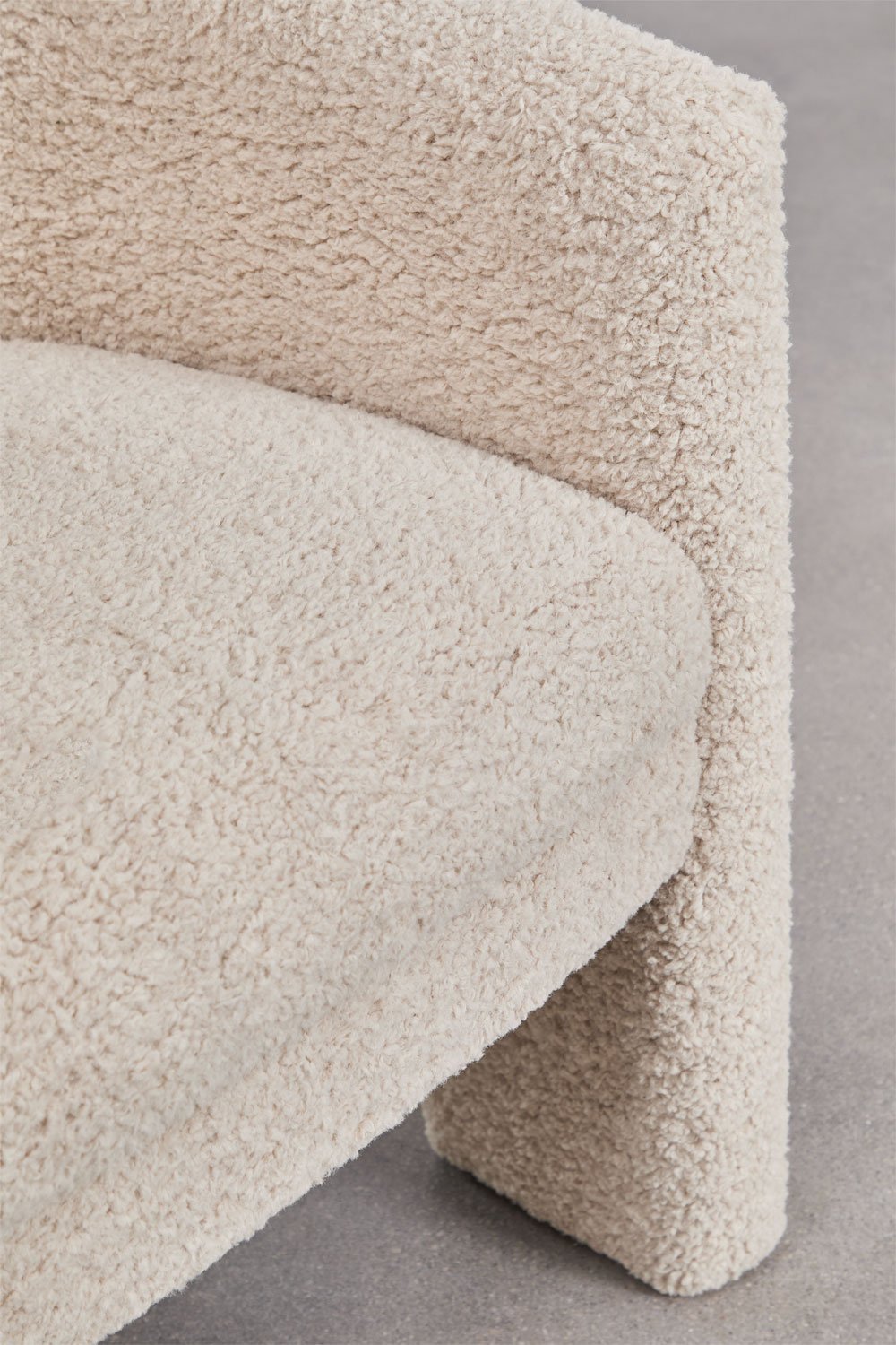 Cadeira de Jantar – Irati - Chenille Creme Bege - Madeira Compensada de Álamo