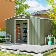 Abrigo de Jardim Metálico – 277x195x192cm – Verde – Aço galvanizado