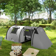 Tenda de Campismo Familiar Cinzenta 470x220x150 cm