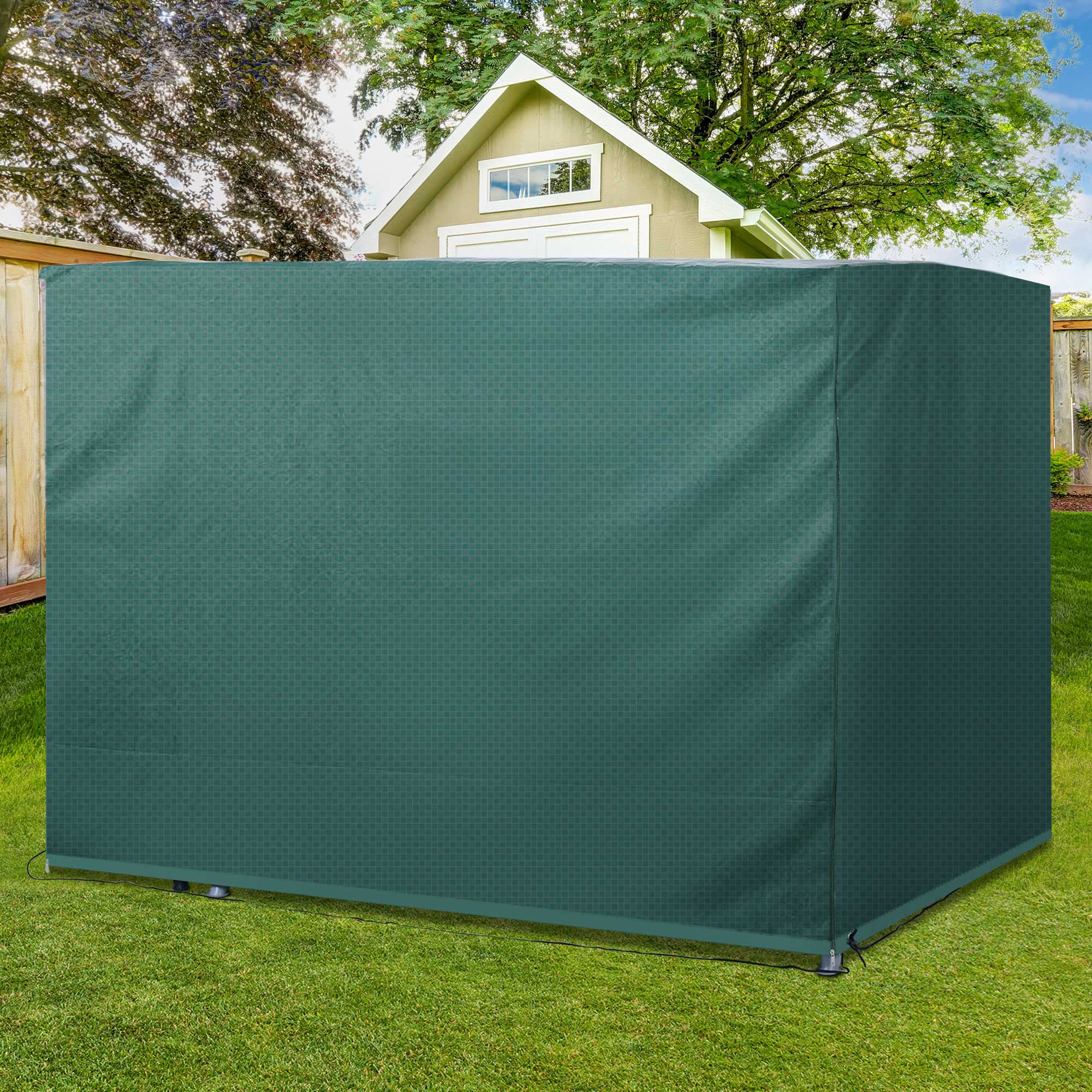 Capa Protetora para Baloiço de Jardim – 215x155x150 cm – Verde – Polietileno e PVC