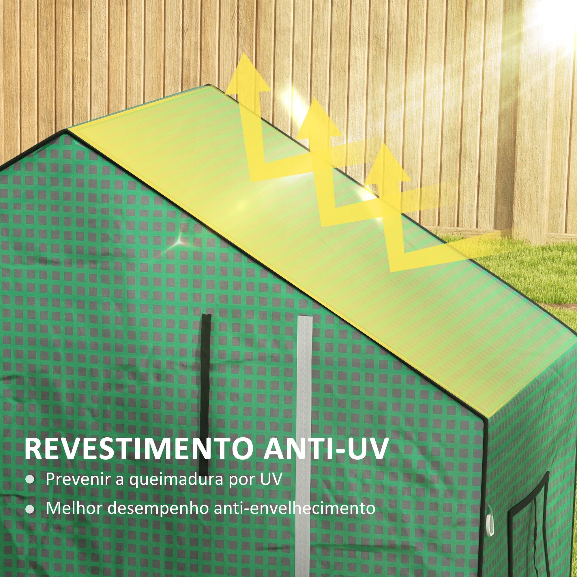 Cobertura para Estufa 140x73x190 cm - Verde