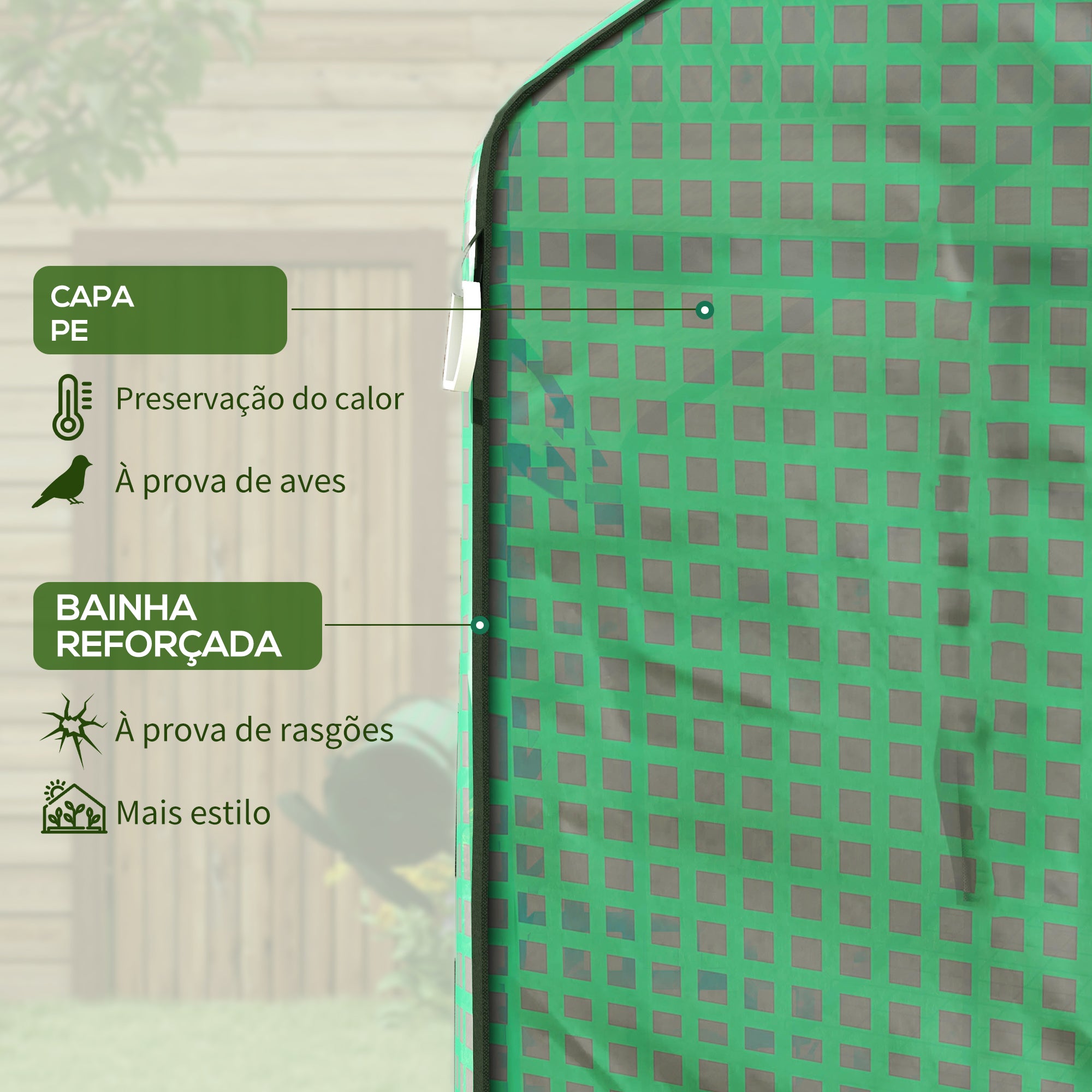 Cobertura para Estufa 140x73x190 cm - Verde