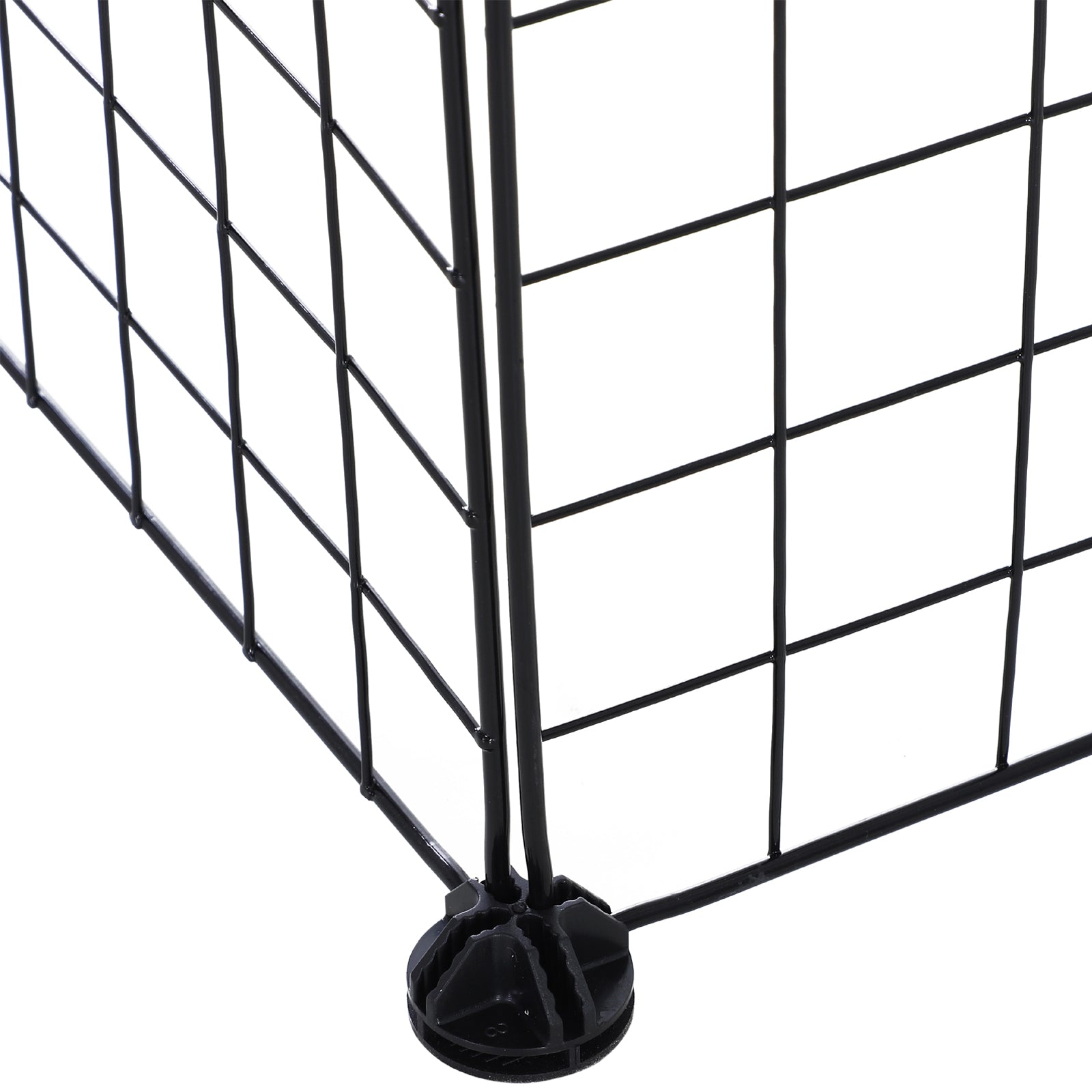 Recinto Metálico para Pequenos Animais - 146x73x73 cm - Preto