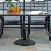 Base para Guarda Sol – Ø49x32 cm – Cor Preto – HDPE, cimento, aço