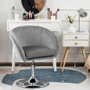 Banco de Bar de Veludo Giratório com Encosto Ajustável em Altura com Espuma Elástica 61 x 52 x 72-86 cm - Cinzento