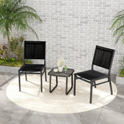 Cadeira de Jantar – 60 x 45 x 87 cm – Preto – Alumínio