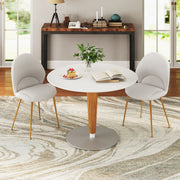 Conjunto de 2 Cadeiras de Jantar – 62 x 56 x 88 cm – Cinzento – Metal