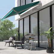 Toldo Manual Verde 395x245 cm - Varanda Pátio Alumínio Poliéster