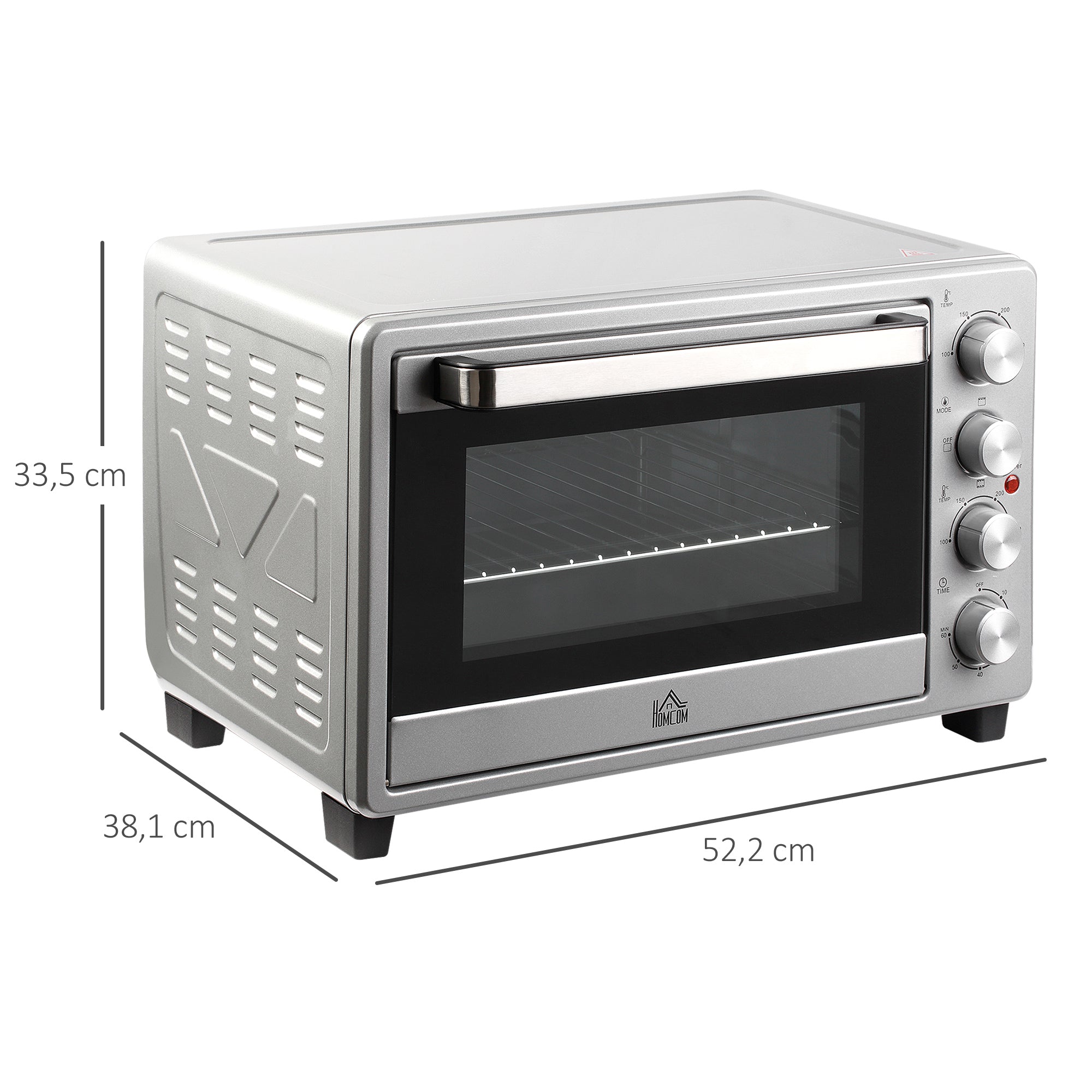 Mini Forno de Convecção 32L Prata 52,2x38,1x33,5 cm