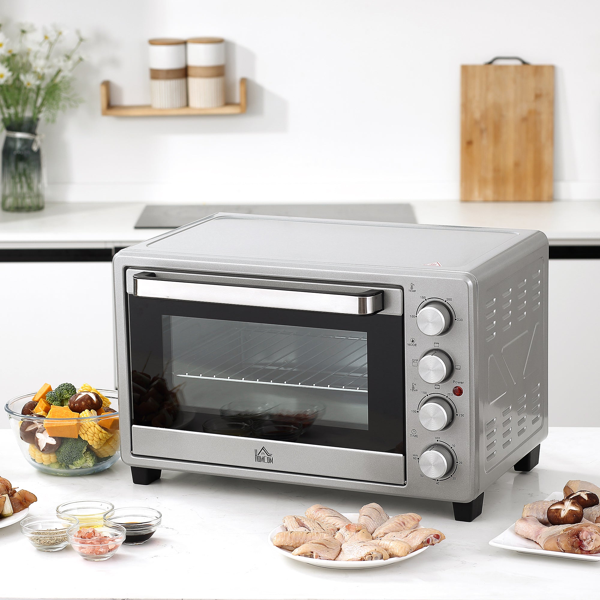 Mini Forno de Convecção 32L Prata 52,2x38,1x33,5 cm