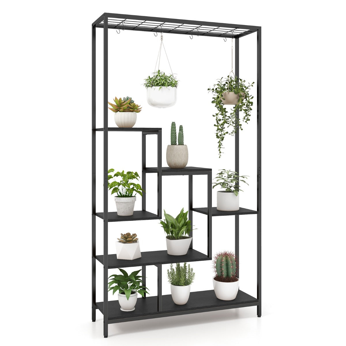 Estante para Plantas – 180 cm de Altura – Preto – Metal