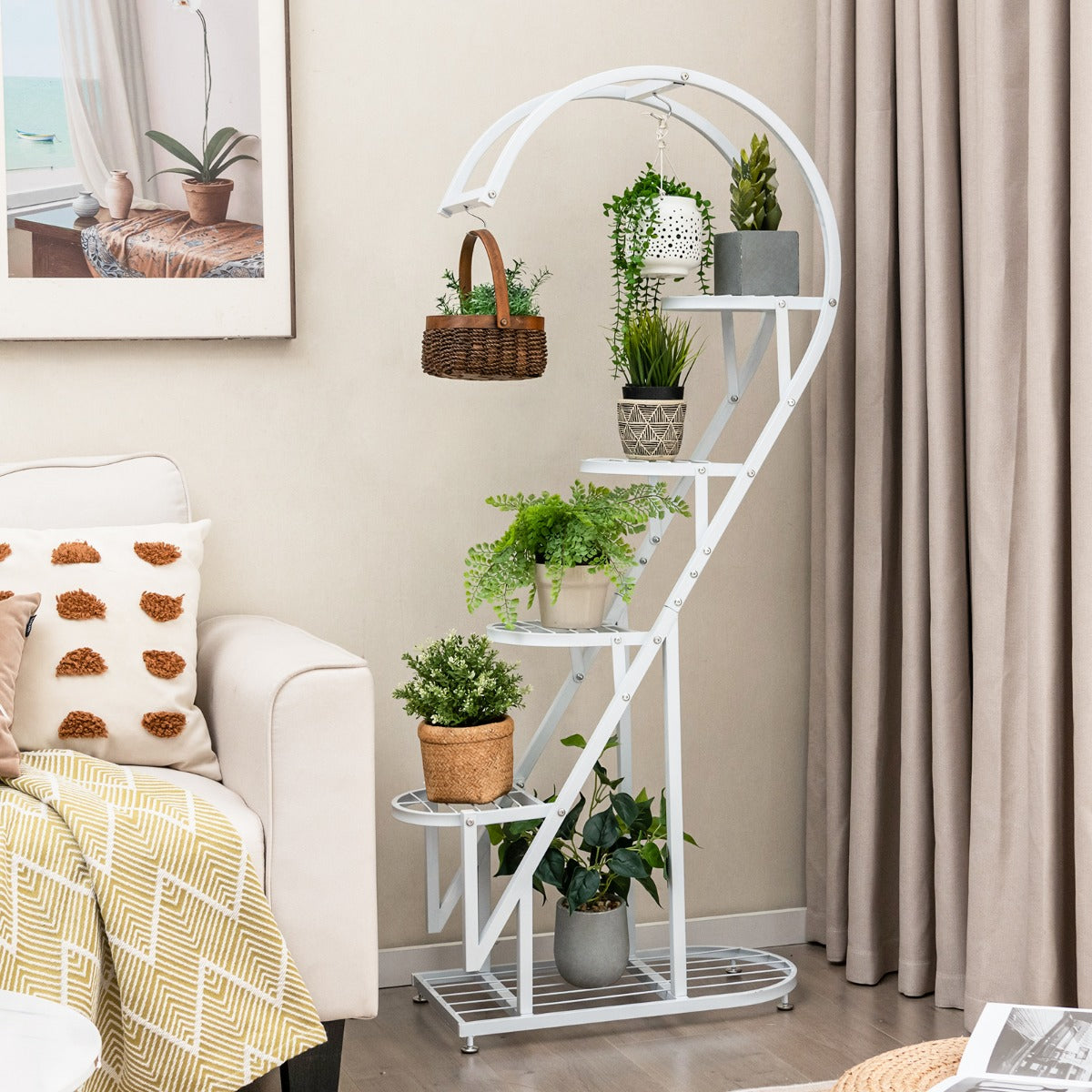 Suporte para Plantas de Metal – Branco