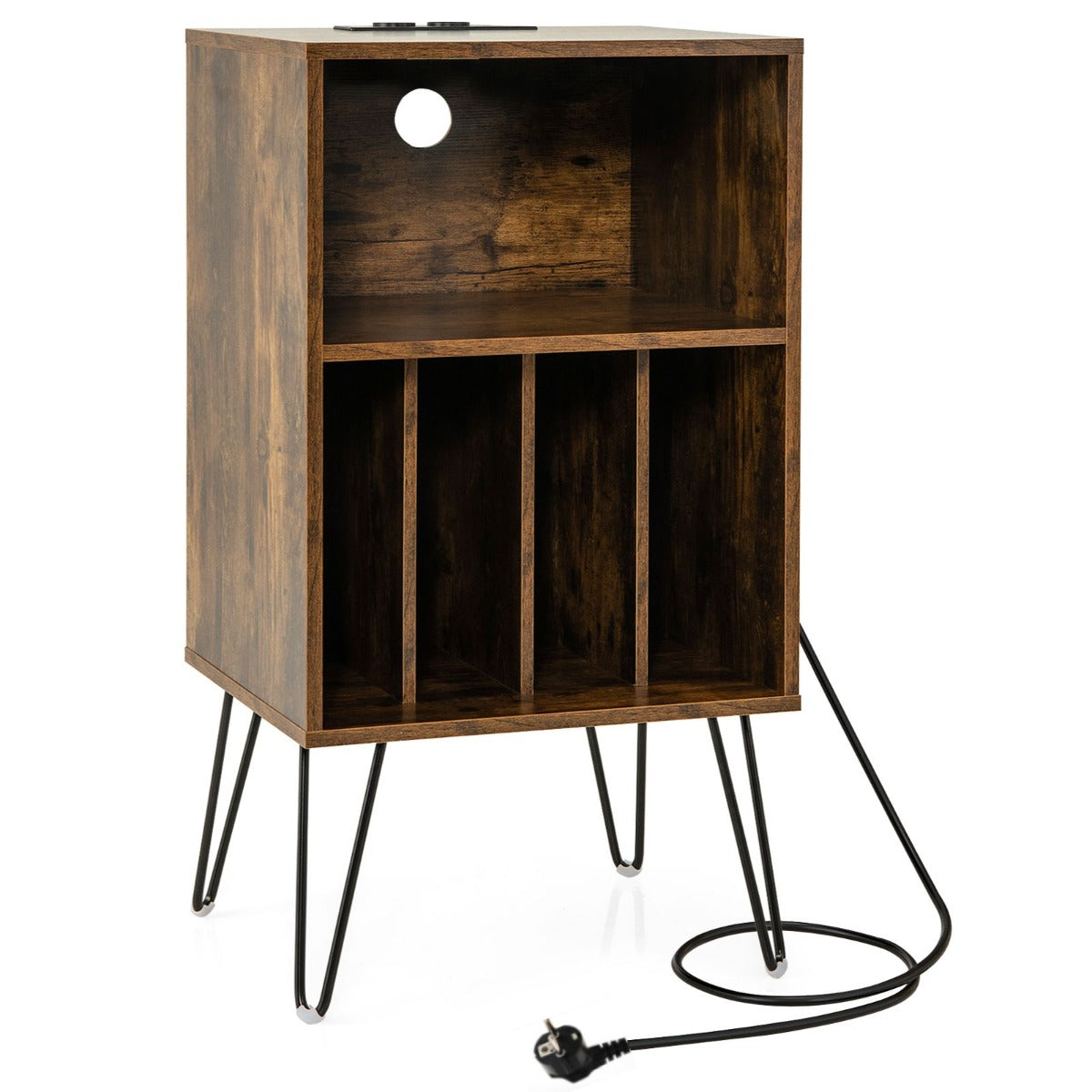 Estante para Tocadiscos – Marrom – Metal
