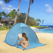 Tenda Pop-up Portátil Azul 200x150x115cm Proteção UV