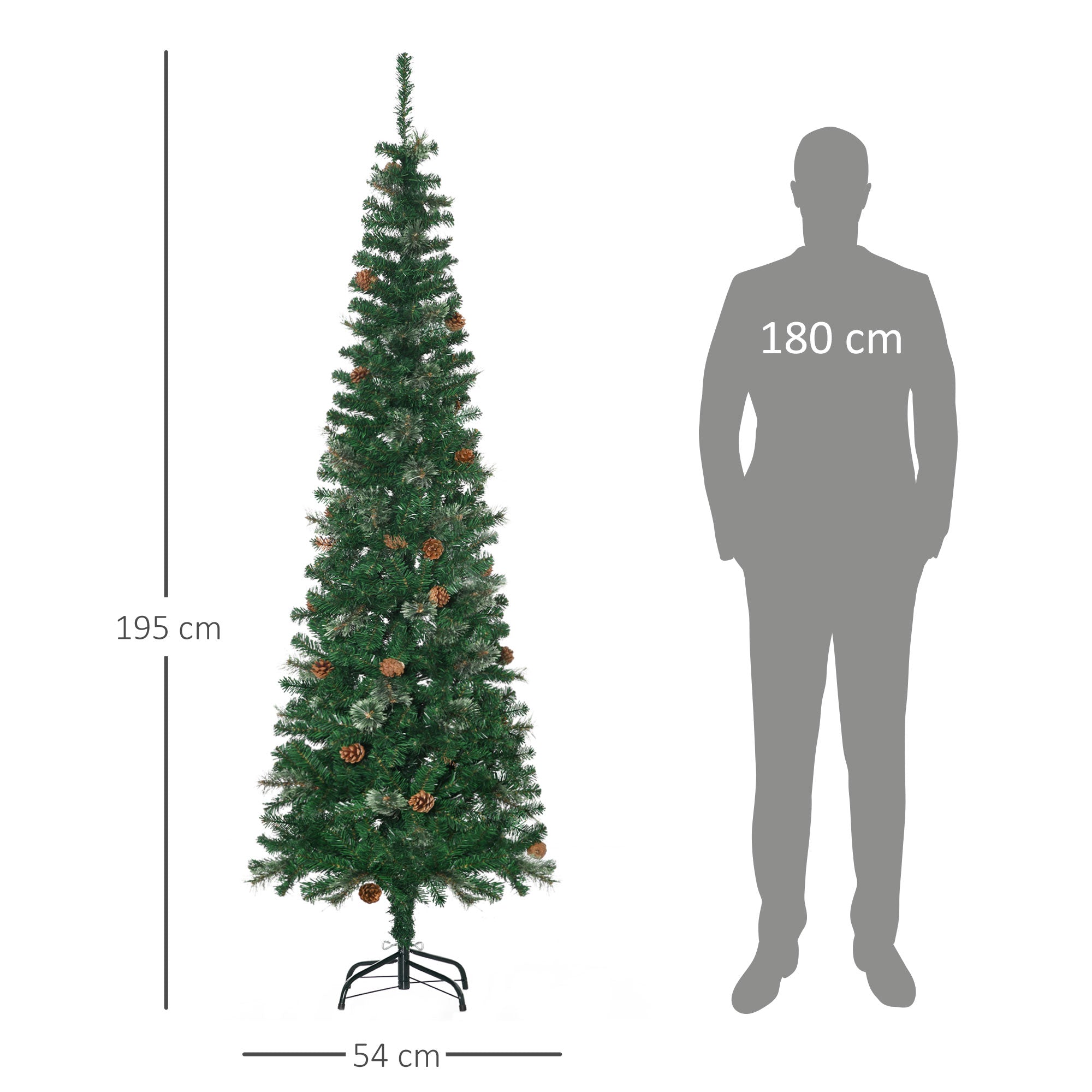 Árvore de Natal Artificial 195 cm Verde