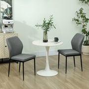 Conjunto de 2 Cadeiras de Jantar Modernas 45x57x86 cm Cinzento