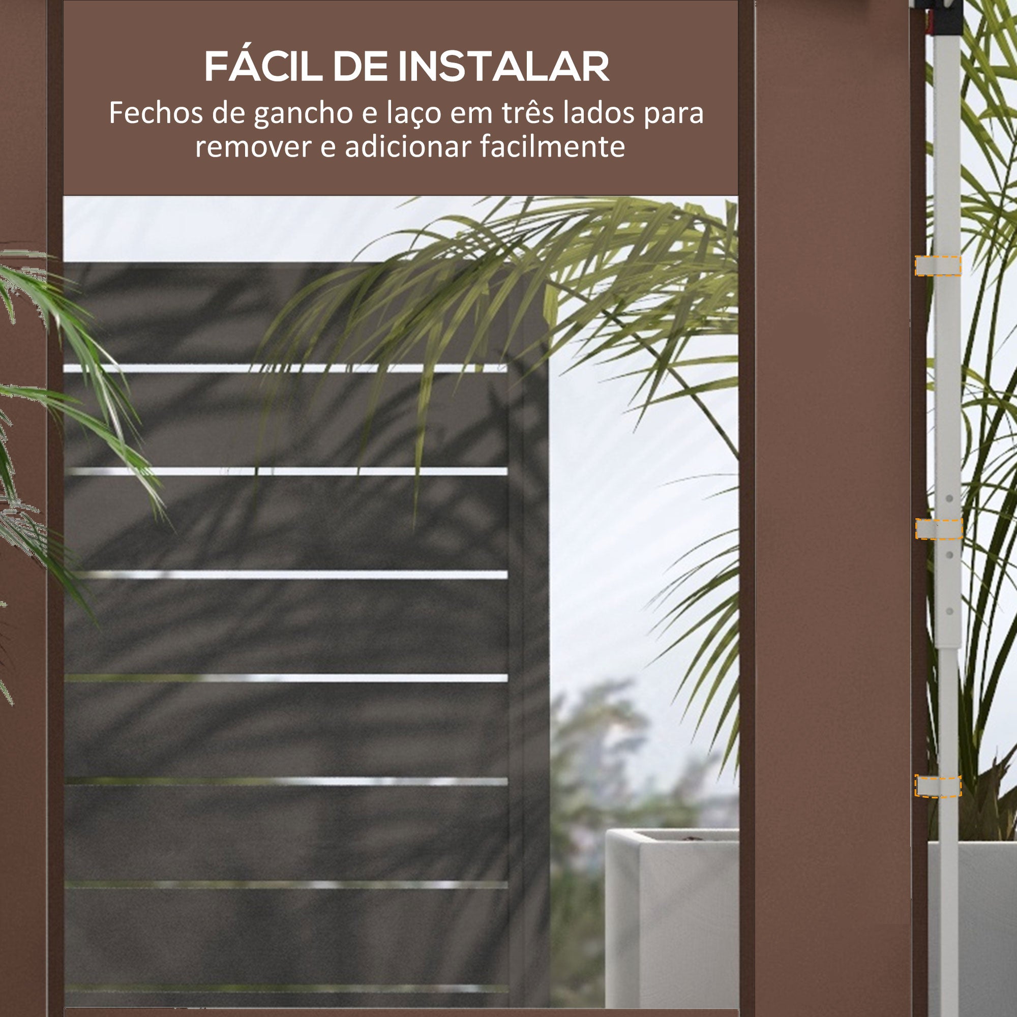 Paredes Laterais de Substituição 295x195 cm Cor Marrom