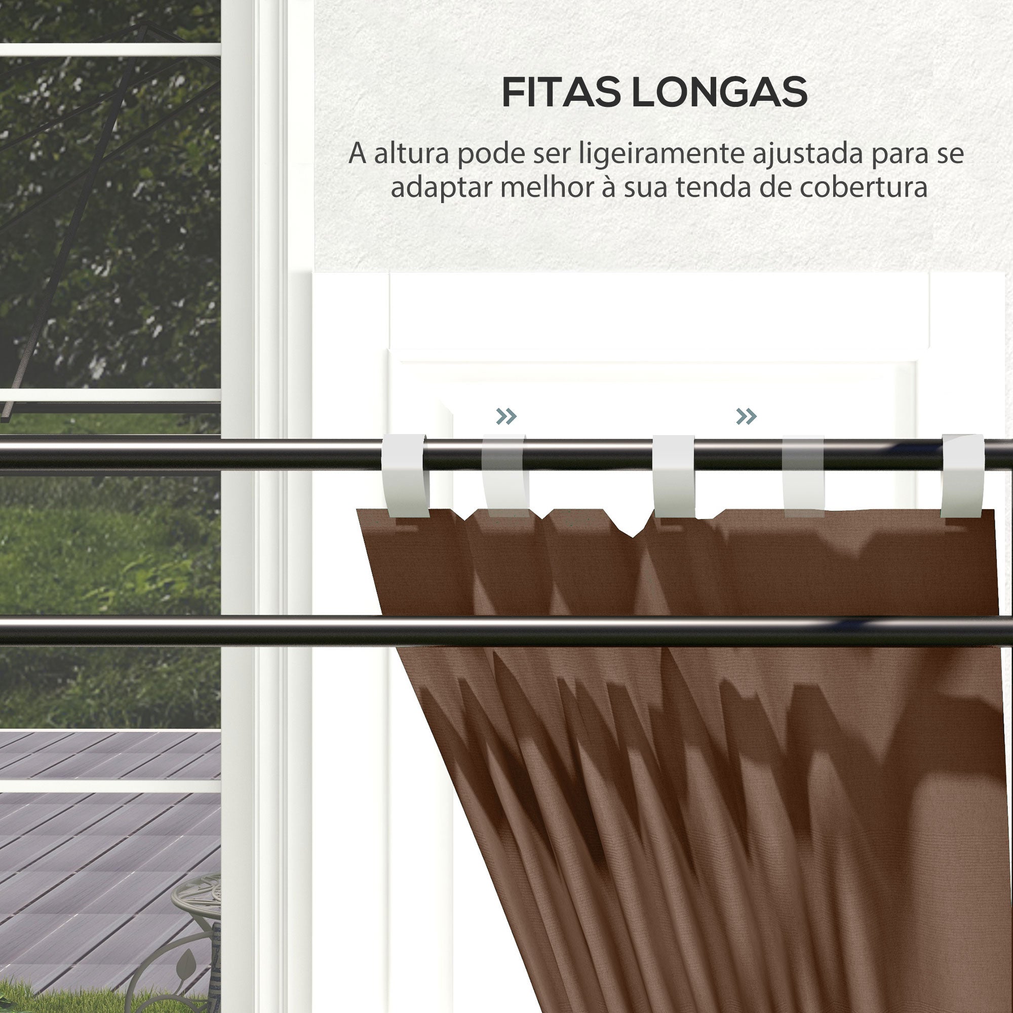 Paredes Laterais de Substituição 295x195 cm Cor Marrom