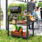 Carrinho de Apoio para Barbecue 105x50x79 cm - Preto