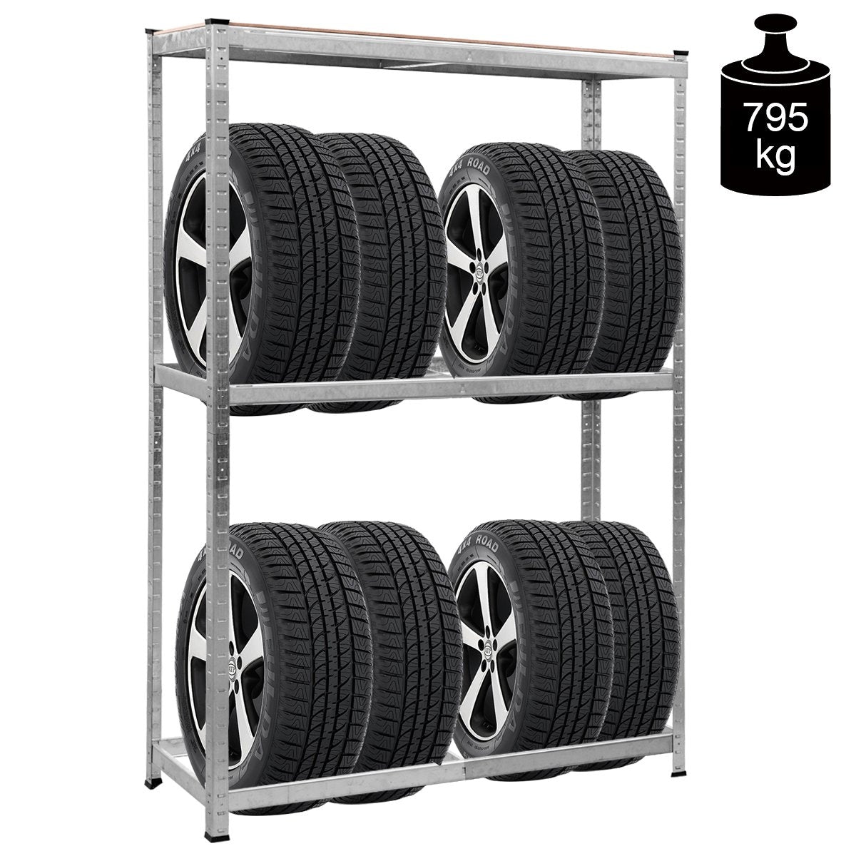 Suporte para Pneus Suporte para Jantes em Metal em Oficina Garagem 180x120x40cm