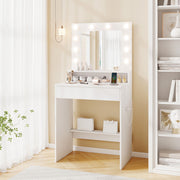 Tocador com Espelho e Estação de Carregamento Integrada – Branco