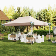 Toldo de 600 x 300 cm com 6 Paredes Laterais Removíveis e Bolsa de Transporte - Bege