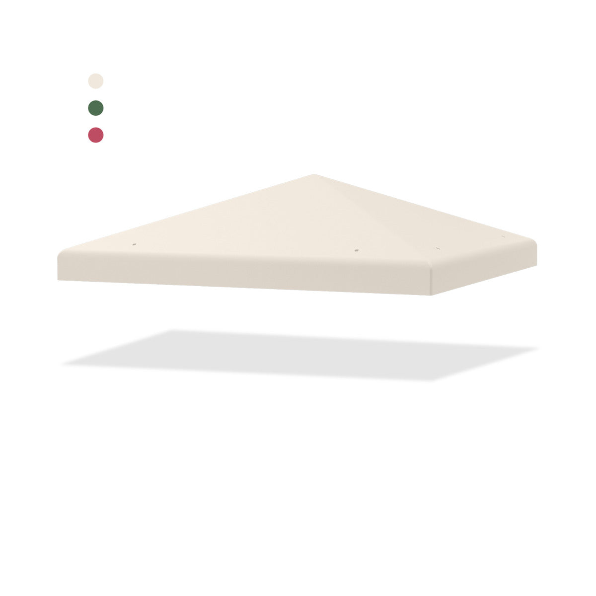 Toldo de Substituição para Pérgula 300 x 300 cm Toldo de Pavilhão em Poliéster para Pátio com Velcro e Orifícios de Drenagem Bege