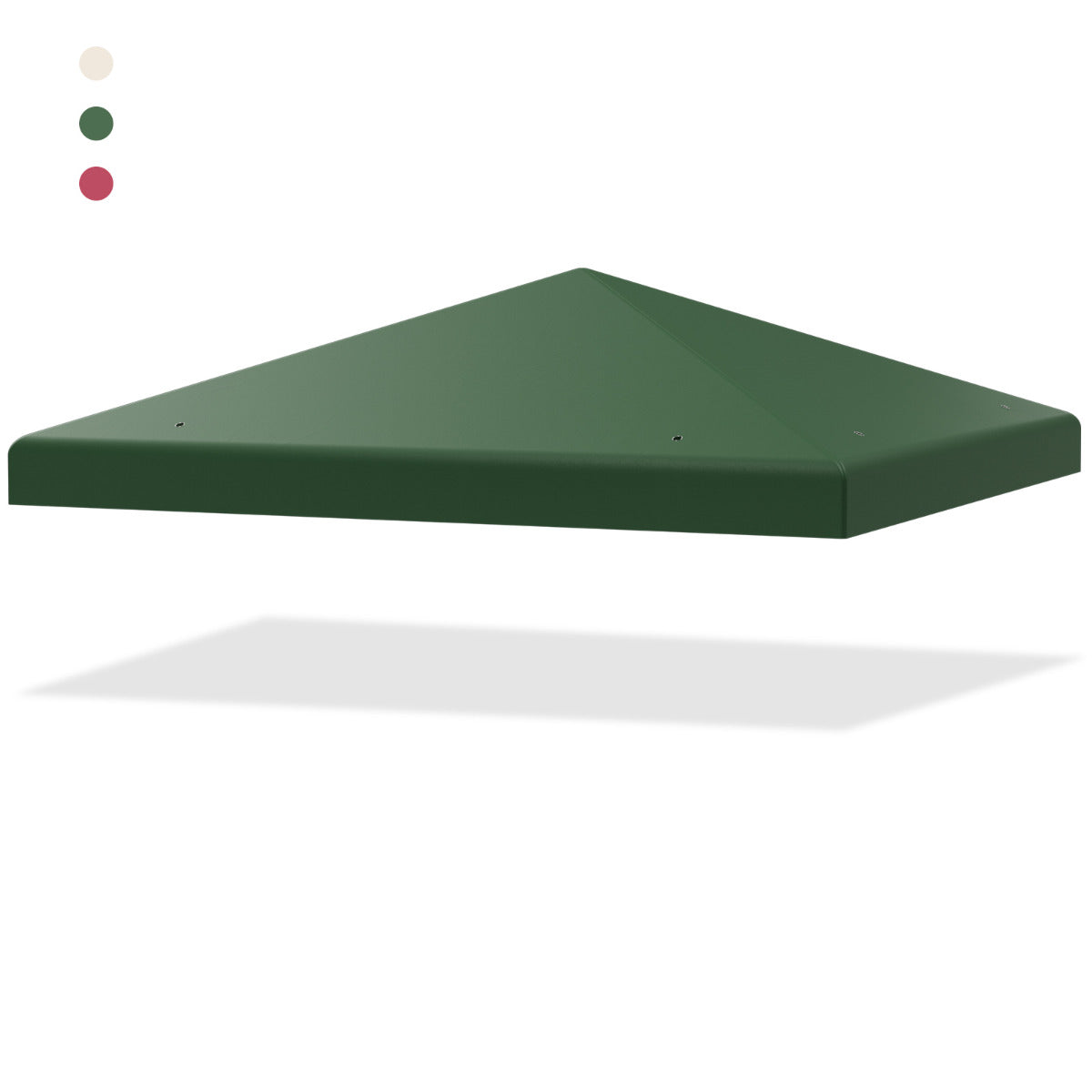 Toldo de Substituição para Pergola 300 x 300 cm Toldo de Pavilhão em Poliéster para Pátio com Velcro e Orifícios de Drenagem Verde