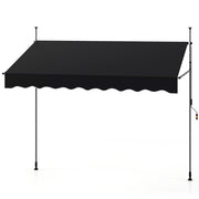 Toldo Retráctil Manual 2,5 m x 3 m para Exterior - Cor Negro