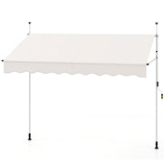Toldo Retráctil Manual 2,5 m x 3 m para Exterior - Branco