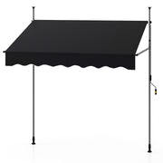 Toldo Retrátil Manual 2 m x 3 m para Exterior - Negro