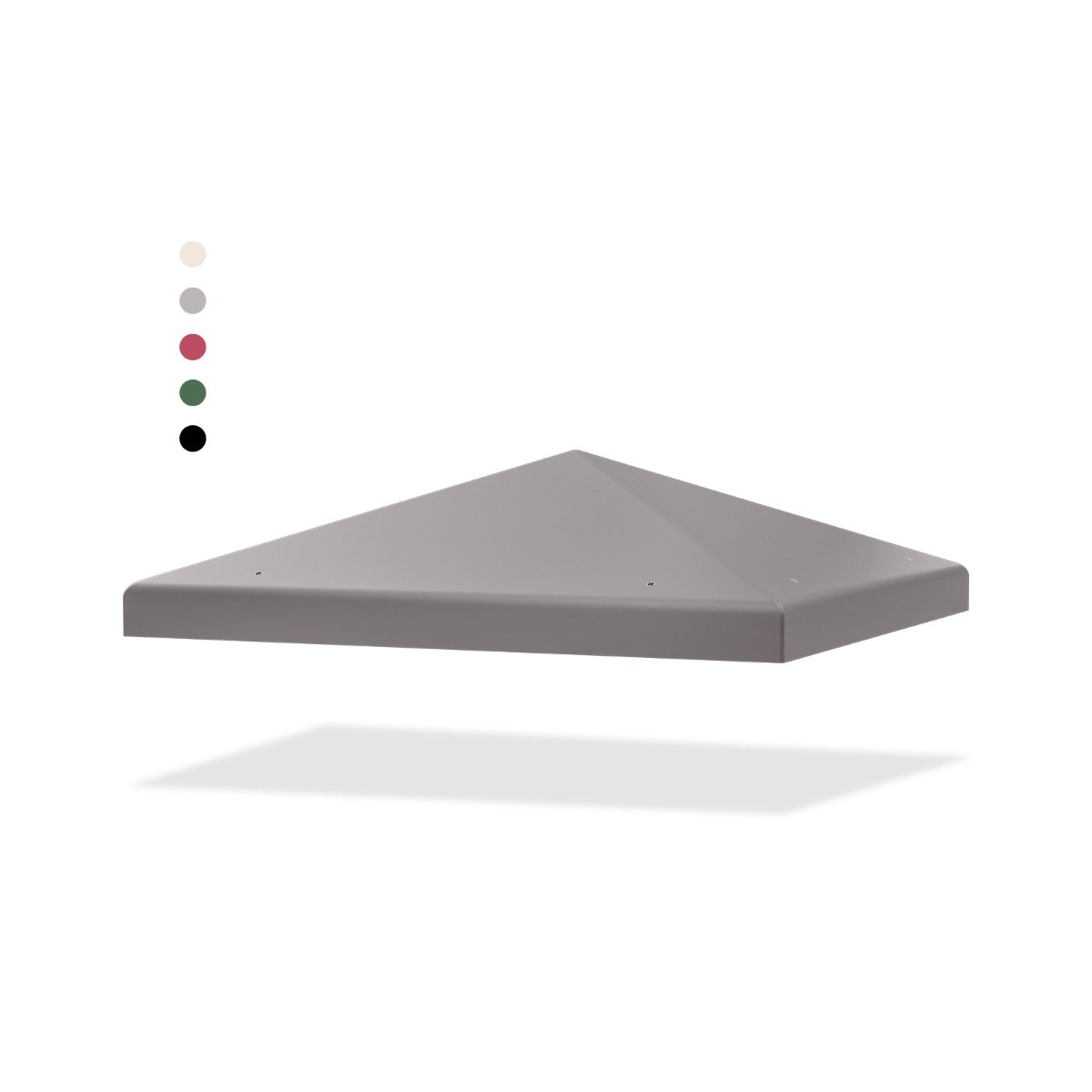 Toldo de Substituição para Pérgola de 300 x 300 cm Toldo de Pátio Fácil de Montar com Fecho de Gancho e Velcro Furos de Drenagem Cinza