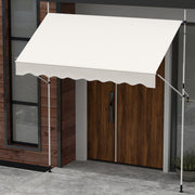 Toldo Retráctil Manual 2,5 m x 180 cm para Exterior - Branco