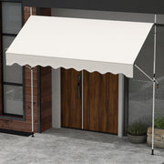 Toldo Retrátil Manual 3 m x 180 cm para Exterior - Branco
