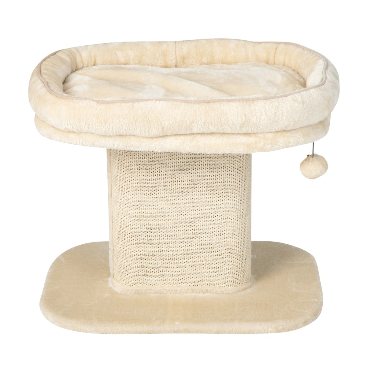 Arranhador para Gatos – 59 x 39,5 x 50 cm – Bege – Madeira de Engenharia