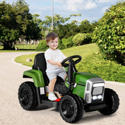 Trator Elétrico para Crianças – 136,5 x 50 x 52,5 cm – Verde Exército – PP e ferro